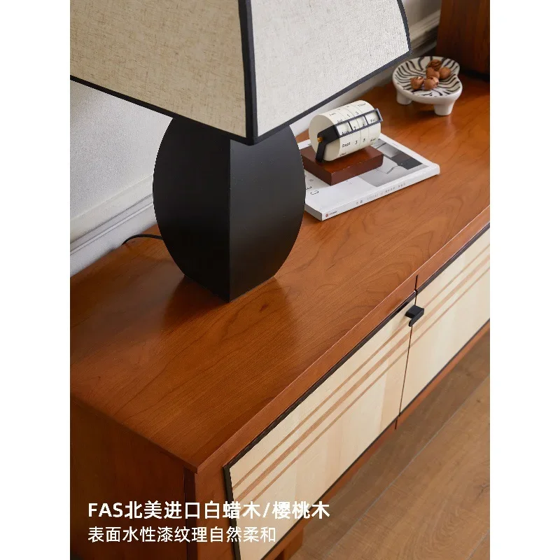 TV Cabinet Antique Solid Wood TV Cabinet Retro Style Living Room Storage TV Cabinet