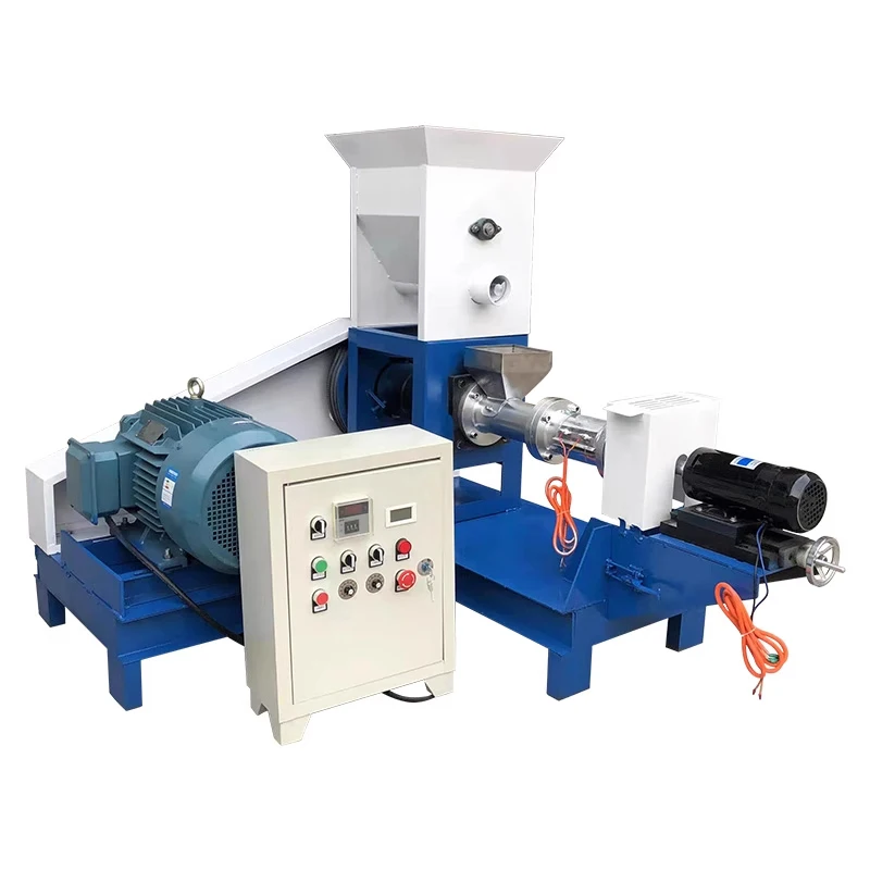 Fully Automatic Feed Extruder Aquaculture Floating Pellet Machine Fish Feed Machine Dog Food Machine Corn Extruder(Customized)