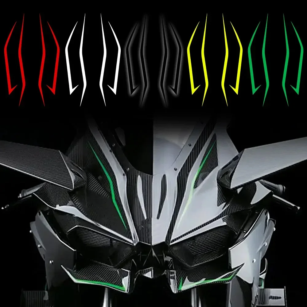 Motorcycle Fairing Sticker Decoration Reflective Cool Front Pull Headlight Decals for Kawasaki Ninja NINJA400 H2 H2SX