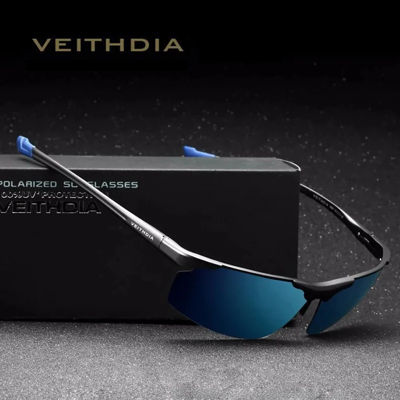 

VEITHDIA-Brand Sports Sunglasses for Men, Aluminum Polarized UV400 Outdoor Driving Sun Glasses, Vintage Eyewear for Male, VT6587