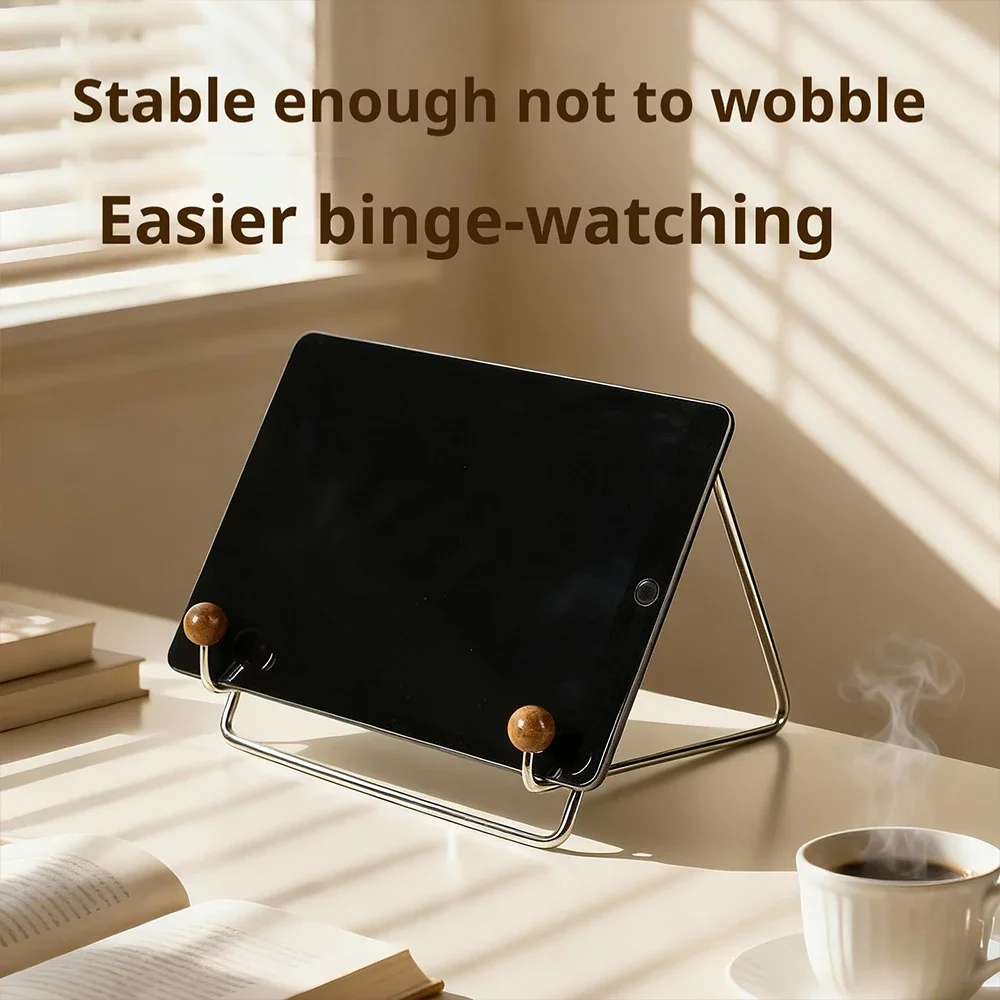 Stainless Steel Tablet Stand Fixed Angle iPad Desk Support for Reading Office