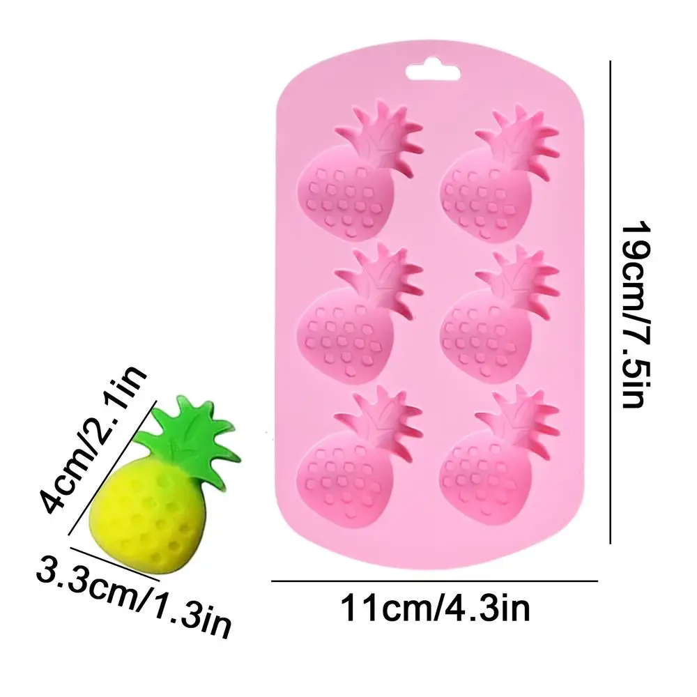 Fruitvormige chocolade- en snoepvormen van siliconen, anti-aanbak ijsvormen met watermeloen/citroen/aardbei/ananas patroon.