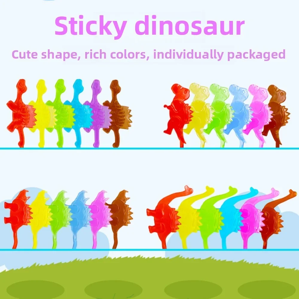 5-20PCS Sticky Ancient Dinosaurs Climbing Wall Telescopic Adult Stress Relief Toy Decompression Toy Birthday Party
