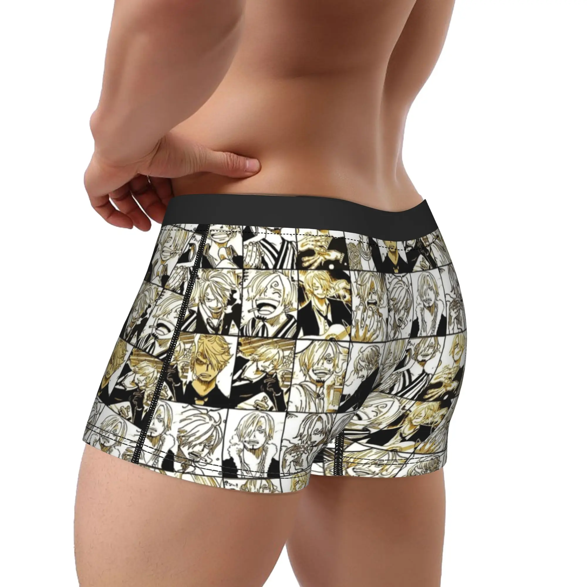 Novelty Boxer Shorts Panties Briefs Man Anime Underwear One Piece Pieces Japan Manga Breathable Underpants for Male M-XXL