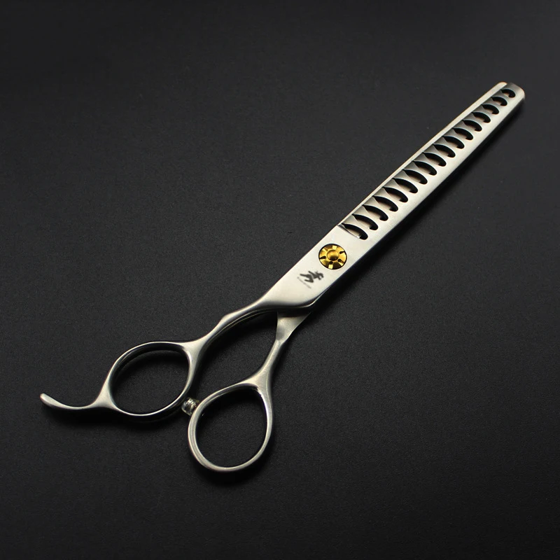 Imagem -04 - Dog Grooming Scissors Mão Esquerda Pet Scissors Puppy e Cat Chunker Adicionar Bolsa Dropshipping Japão 440c 65 Profissional