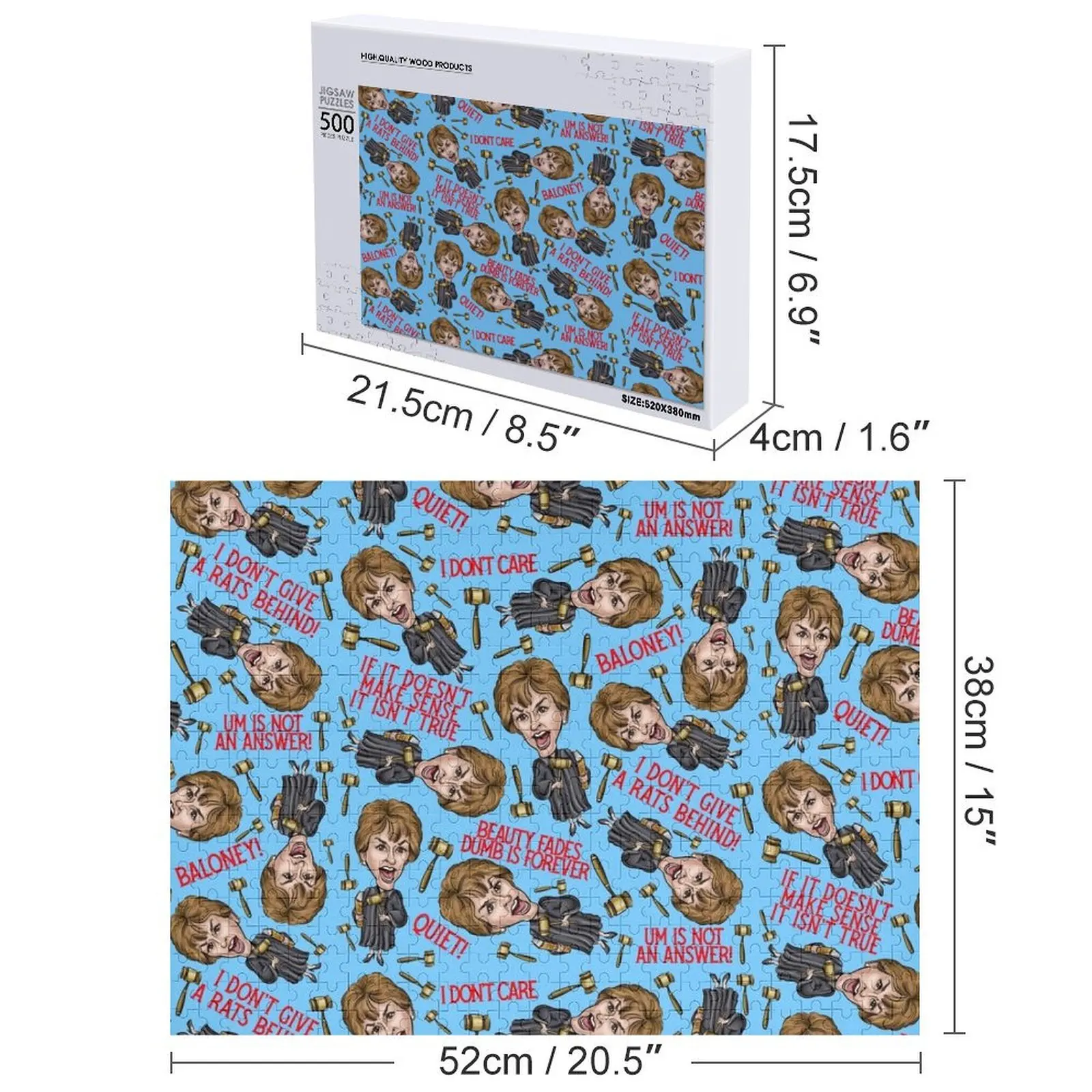 Puzzle z nadrukiem Sędzie Judy, personalizowane ze zdjęciem, drewniane puzzle z imieniem, drewniane puzzle z imieniem na zamówienie