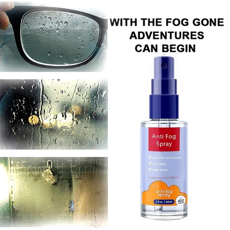 Car Anti-fogging Spray Window Glass Rainproof Agent Nano Coating Goggles Glasses Lens Anit-fog Waterproof Spray 60/30ml