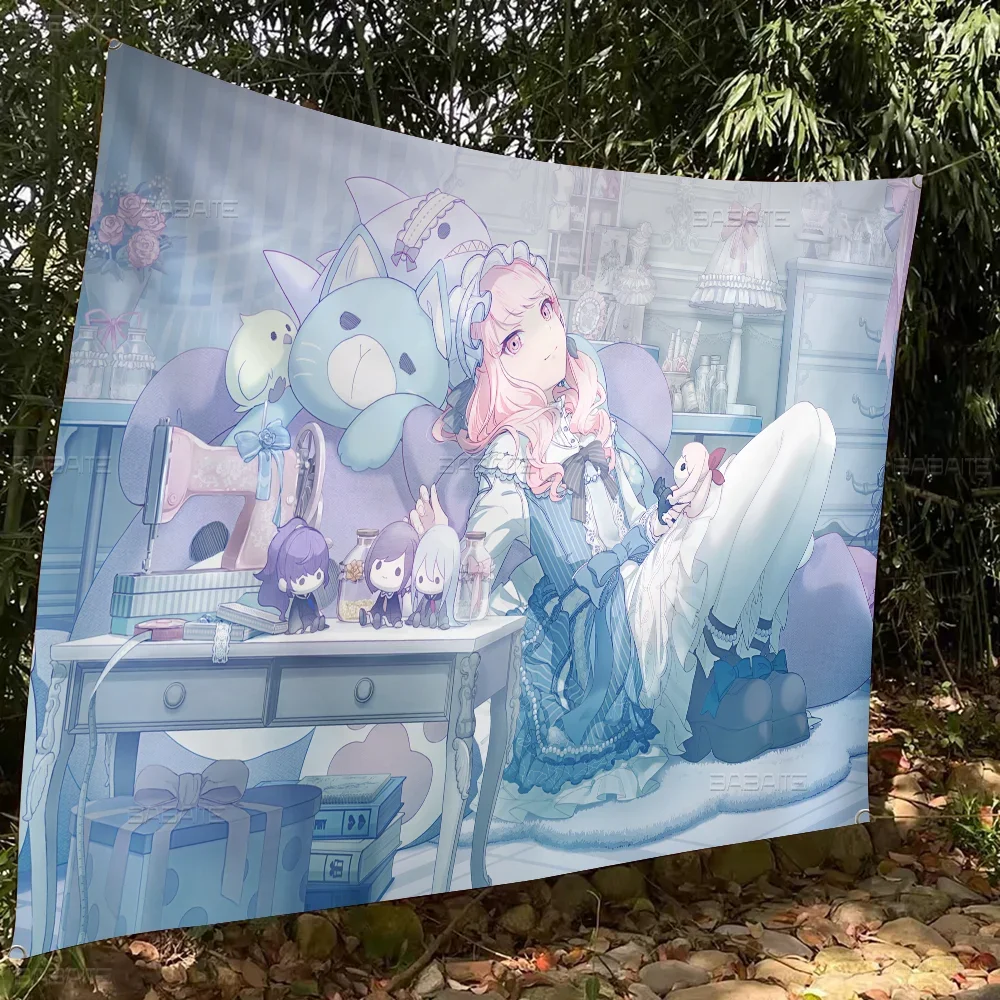 P-Project S-Sekai Creative Pattern Hanging Flag Polyester Printed Banner Hand Pulled Flag