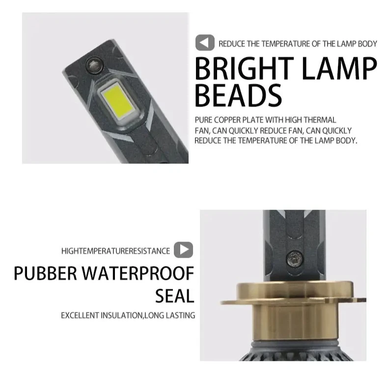 2025 نموذج جديد Led المصابيح الأمامية T8 عالية الطاقة 240 واط H1 H4 H7 H11 LED المصابيح الأمامية العالمي سيارة Led المصباح لمبة أداة السيارة