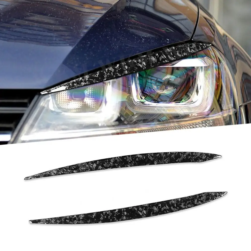 

Front Lamp Eyebrow Headlight Covers Forged Carbon for Volkswagen VW Golf 7 7.5 VII MK7 MK7.5 2013 - 2018 Front Lamp Eyelids