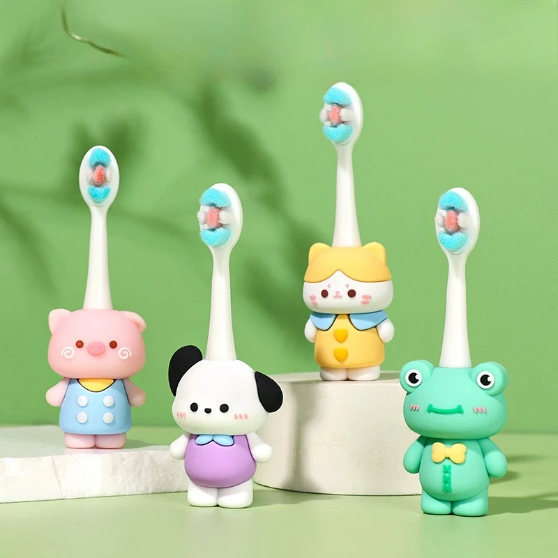 

Детская зубная щетка высокого качества с супермягкой щетиной из мультфильма, детская зубная щетка, детская тренировочная щетка для ухода за зубами, От 1 до 12 лет
