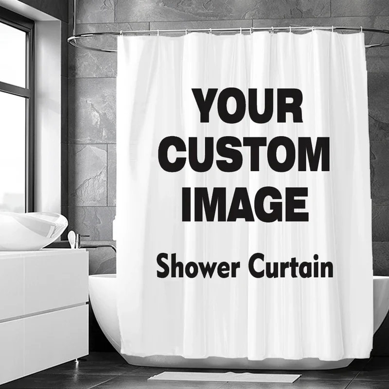 

JY01Custom Shower Curtain Bathroom Waterproof Curtains 3D Printing Customized Photo Polyester Bath Decor With Hooks for Dropsh@1