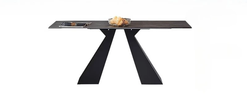 

Italian, minimalist, rock slab, dining table, telescopic, modern, simple, light luxury, household