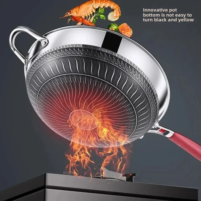 

Сотовая сковорода из нержавеющей стали с ручкой и прозрачной крышкой, антипригарная бытовая сковорода, сковорода для приготовления пищи, посуда для приготовления пищи