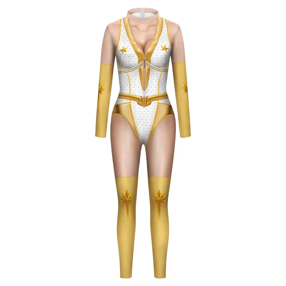 

AP Adult Women Fashion Sexy 3d Digital Printing Punk Cosplay Bodysuit Halloween Festival Party Stage Role Playing Costume Set
