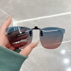 Clip On Sunglasse Flip up Glasses Gradient Polarized Photochromic Sunglasses UV400 Goggles Sunglasses Night Vison Goggles