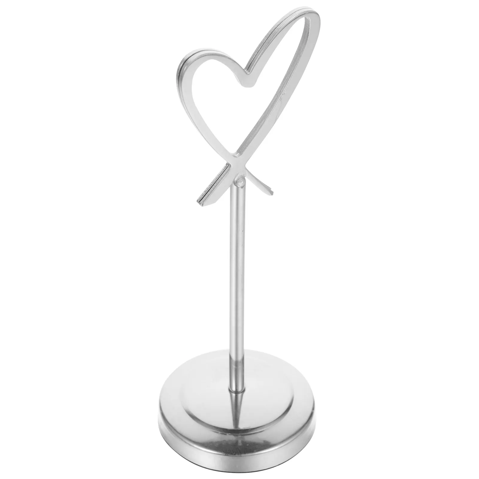 

Table Number Stand Heart Shape Table Card Holder Practical Wedding Reception Memo Clip Photo Holder for Party Banquet