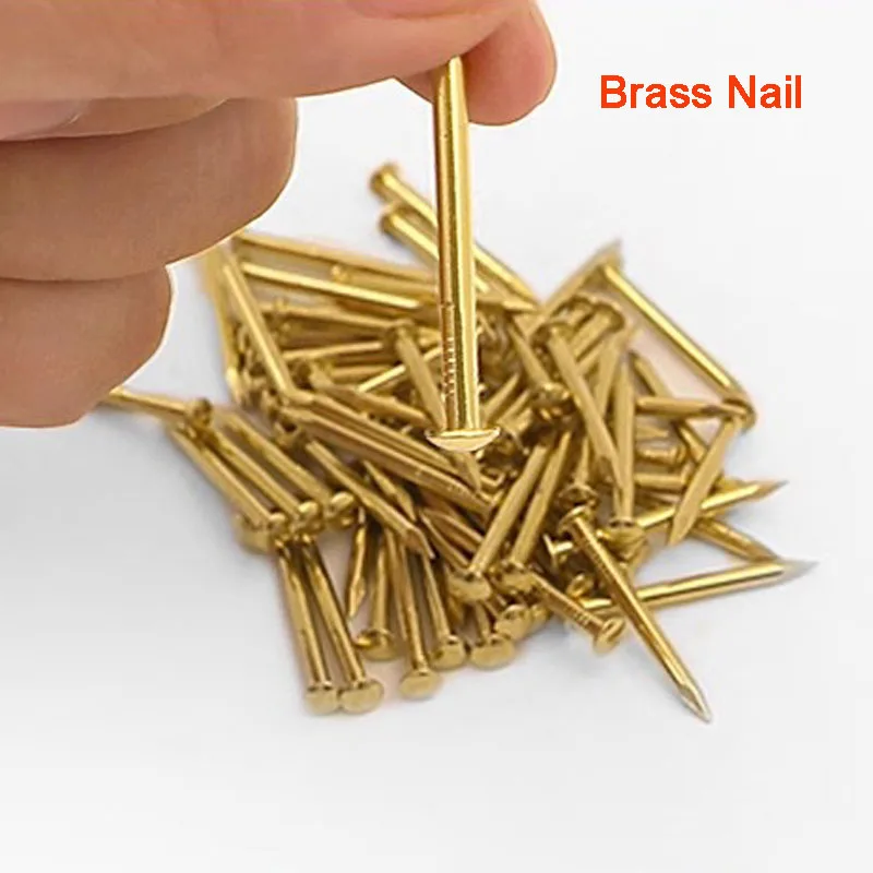 

Pure Copper Brass Small Mini Round Head Nail Dia 1.2mm 1.5mm 2mm 2.8mm for Jewelry Chest Box Case Hinge Furniture