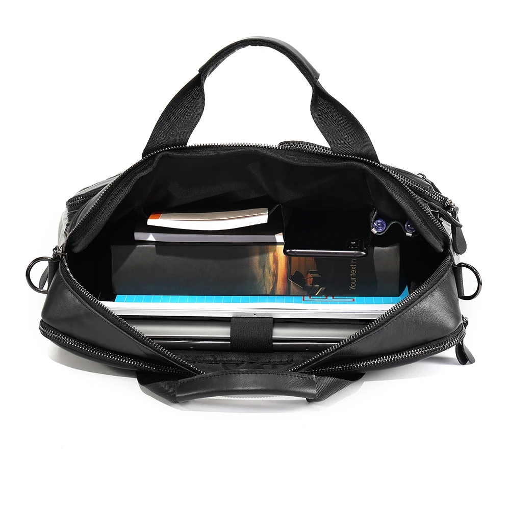 JOYIR-maletín de negocios de piel de vaca para hombre, bolso de hombro para ordenador portátil de 15,6 pulgadas, bandolera de oficina