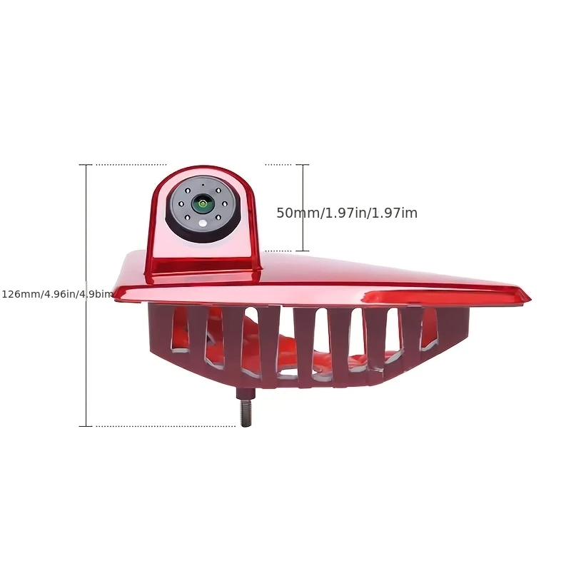 HD Brake Light Camera for Cars - 720P Video Capture, ABS Material, Hardwired Power Mode, ≤36V Operating Voltage