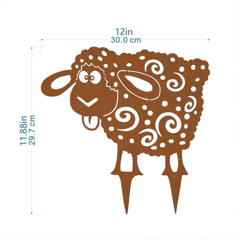 Enchanting Garden Metal Sheep Yard Art – Add Magic with Whimsy Charm. Captivating Metal Sheep Decor for Home