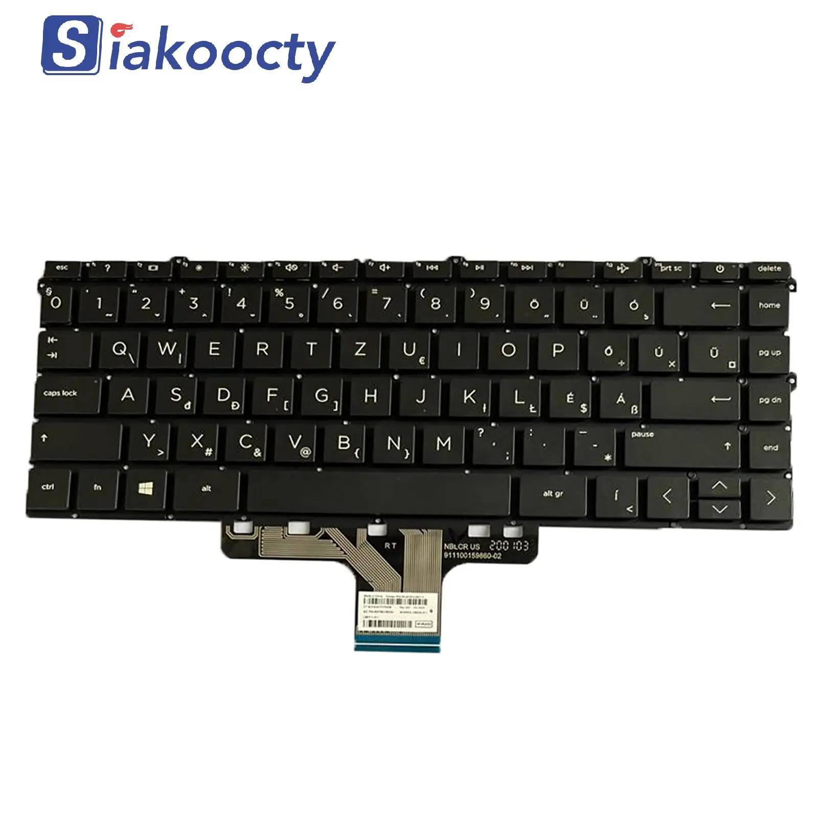 HU Keyboard for HP x360 14-DW 14-DV 14-DY 14M-DW TPN-Q244 Q234 I137 No Backlit Hungarian