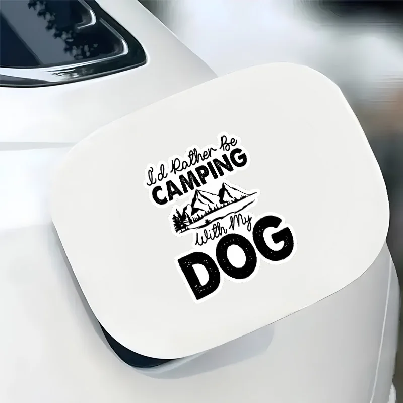 

1 шт. модная наклейка «I'd Rather Be Camping»-тема собаки, водонепроницаемый винил-велосипеды, рюкзаки, ноутбуки, уличный продуманный декор