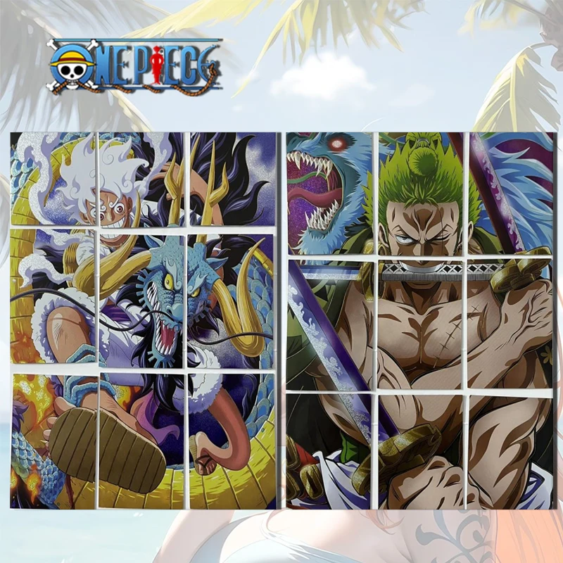 NEW Anime ONE PIECE Puzzle card series Monkey D. Luffy Roronoa Zoro Kaidou boy Toy collection Birthday Christmas gifts