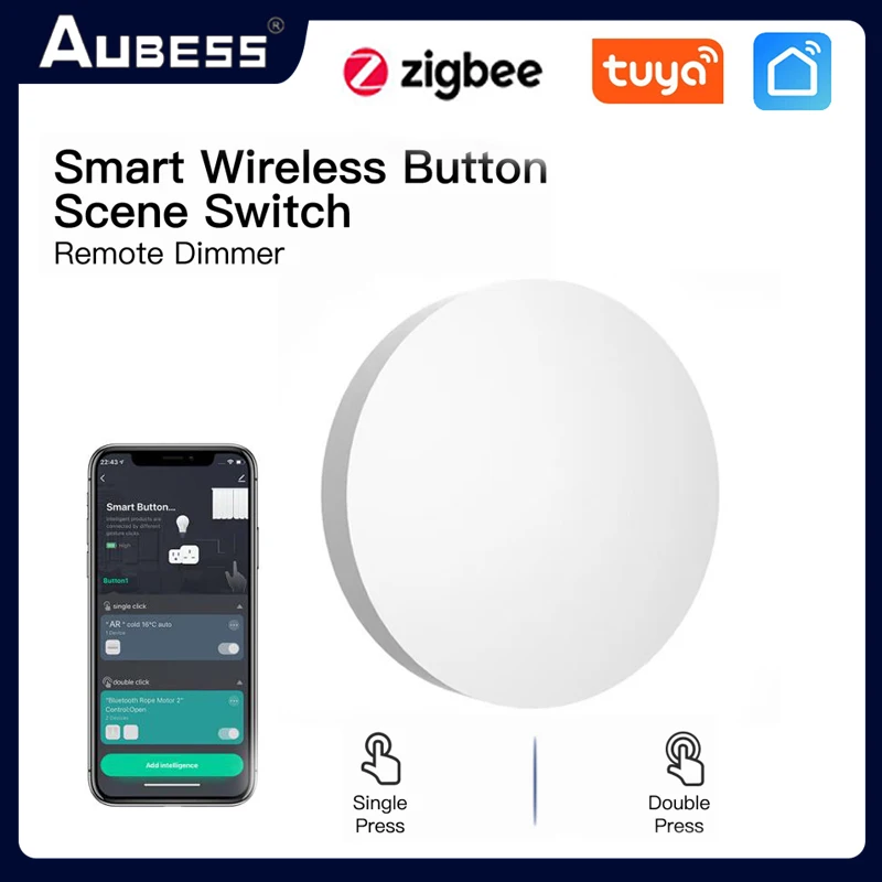 Tuya ZigBee Button Smart Scene Switch Multi-scene Linkage Wireless Remote Control Intelligent Smart Home Zigbee Gateway Need