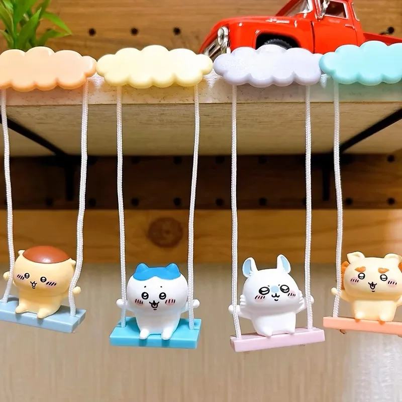 

6pcs Animation Model Ornaments Cute Toys Self-deprecating Anime Bear Pendant Statue Boys and Girls Gifts