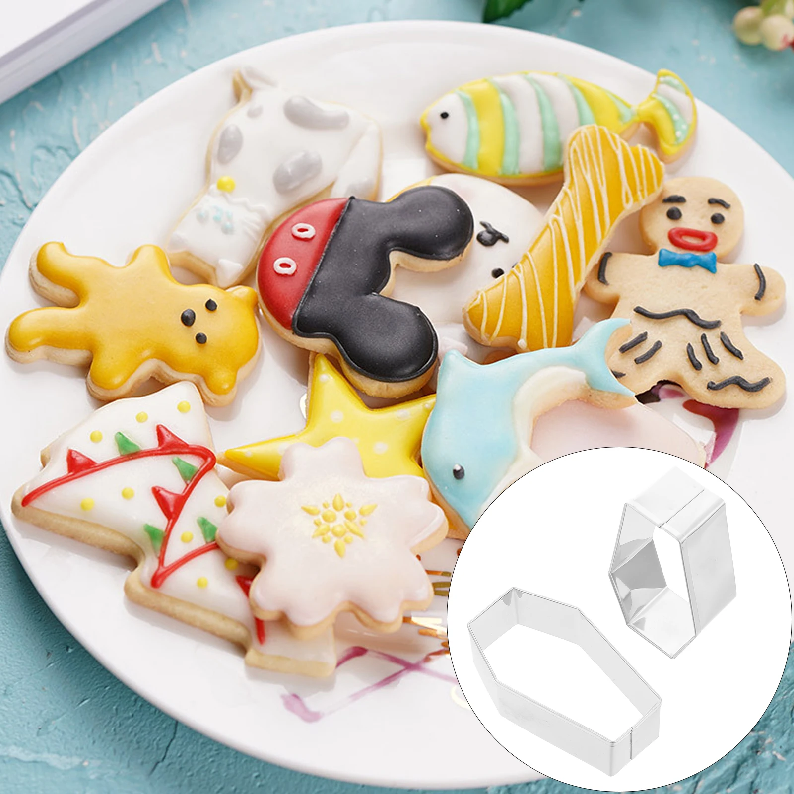 

5 Pcs Biscuit Mold Professional Style Stainless Steel Kitchen Accessories Cake Ring Oven Baking Microwave
