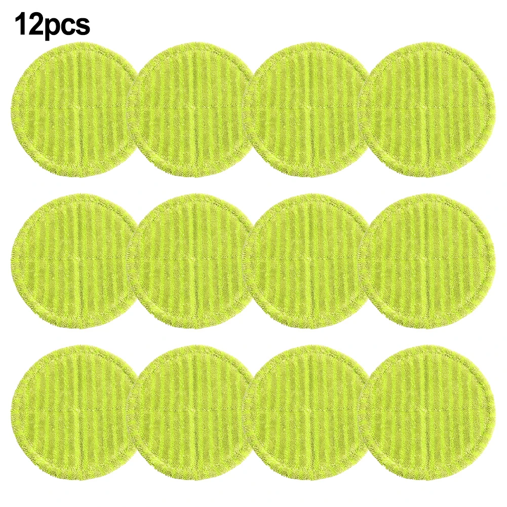 6/12pcs Round Wrapping Green Mopping Cloth 16cm Electric Mop Vacuum Cleaner Dry And Wet Usage Mop Cloths Pad Floor Cleaning