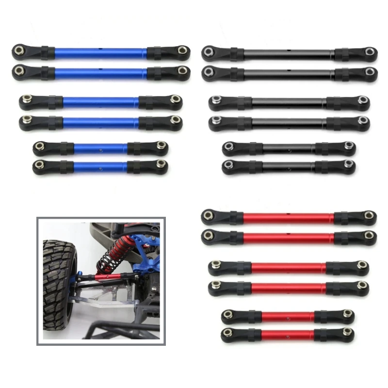 

Metal Turnbuckles Pull Rod Steering Rod Set For TRAXXAS Hoss/Slash/Rustler 4WD Stampede 4x4 1/10 RC Car Upgrade Parts