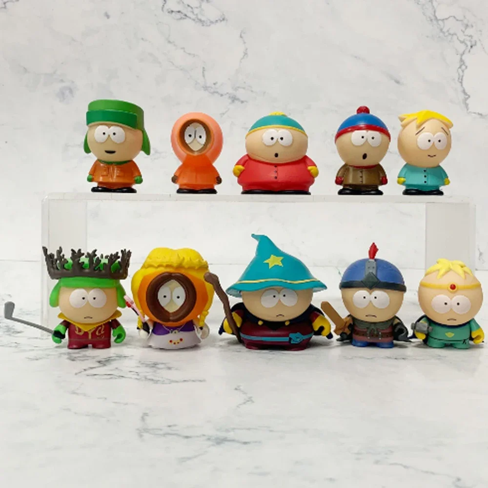 Set South Park Anime Figure The Stick of Truth Kenny Band Action Figure Statues Collect Ornaments Pvc Model Doll Gift Toys