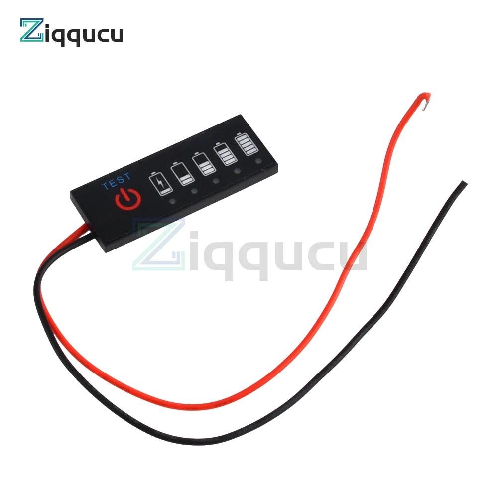 Anti-reverse connection of lithium battery pack battery indicator battery percentage 5 LED indicator lights Display