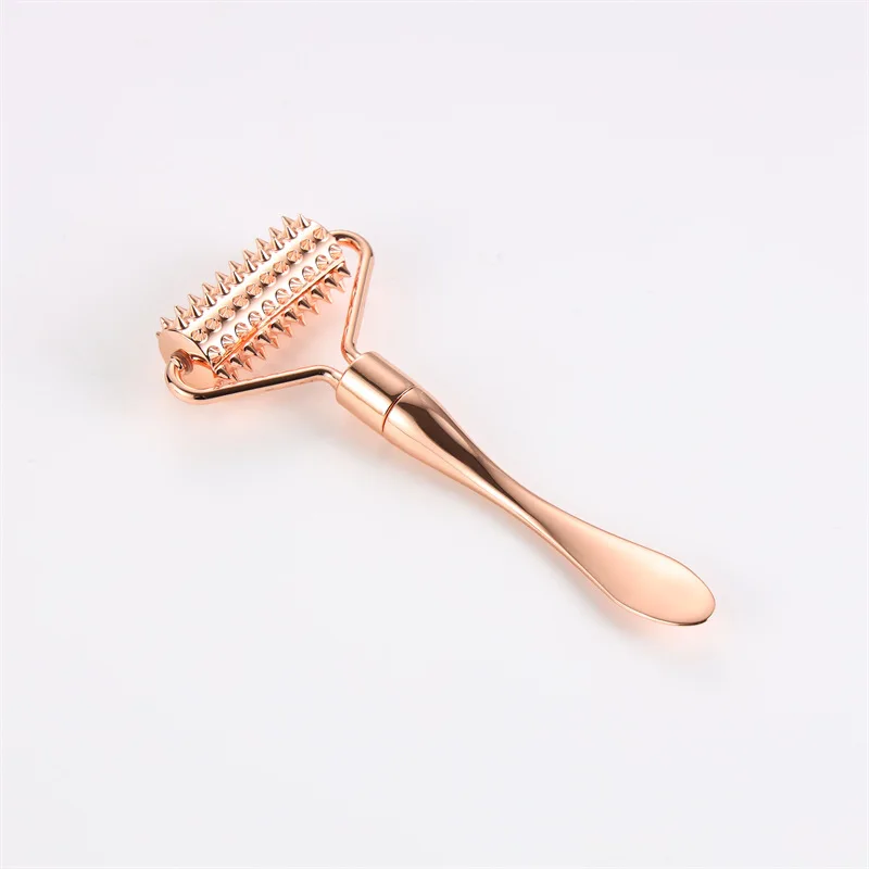 Face Massager Microneedle Roller for Face Zinc Alloy Derma Roller Painless Micropin Skincare Facial Manual Massager Beauty Tools