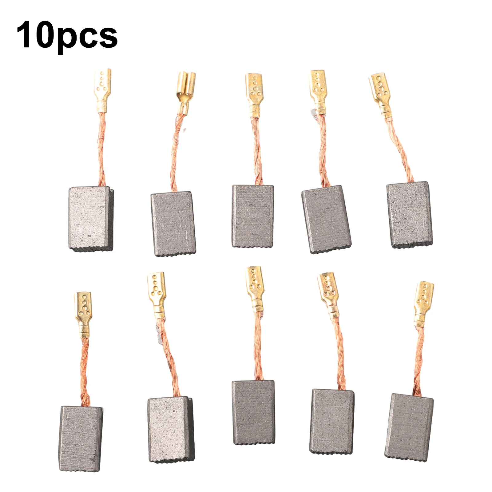 

Pack of 10 Carbon Brushes for Electric Motor Repair 14mm x 9 x 6mm Suitable for Use with Saws Drills and Blowers