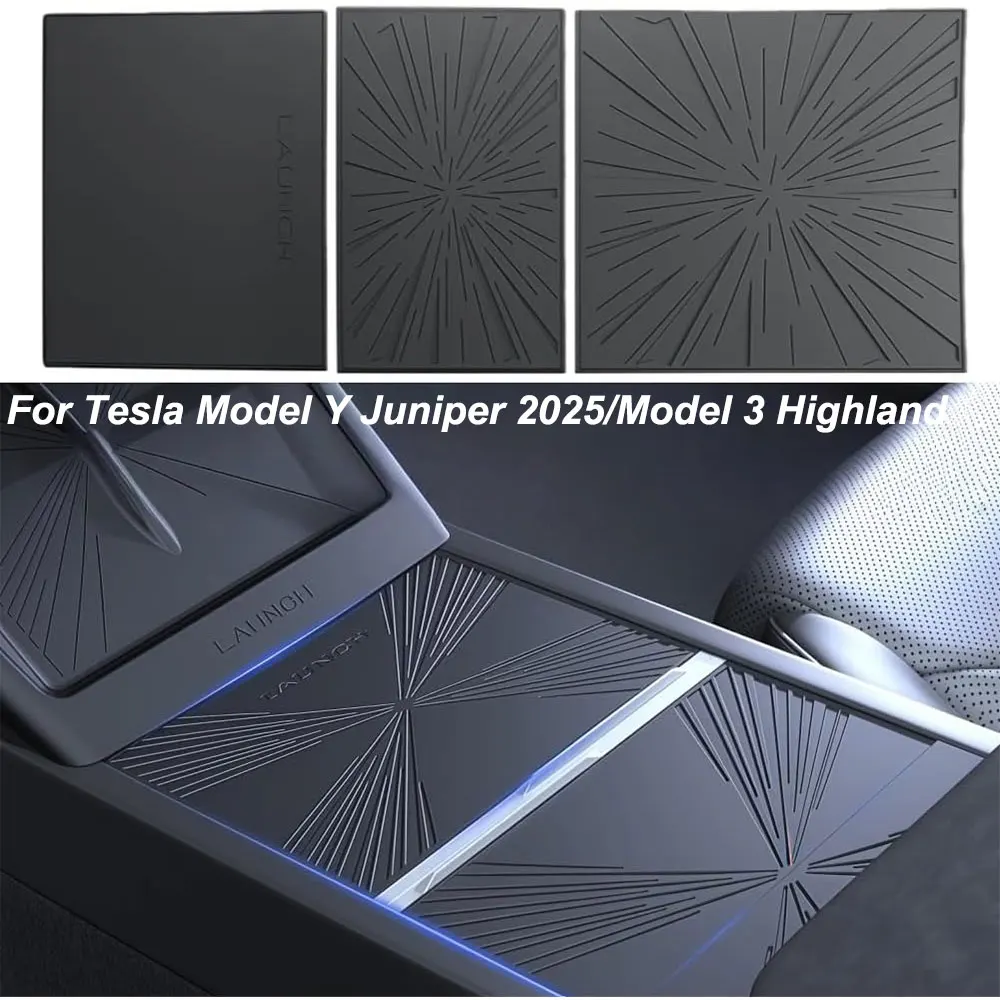 

Для Tesla Model Y Juniper 2025 2026 Крышка центральной консоли Для модели 3 Highland 2024 2025 Силиконовая накладка на центральную консоль