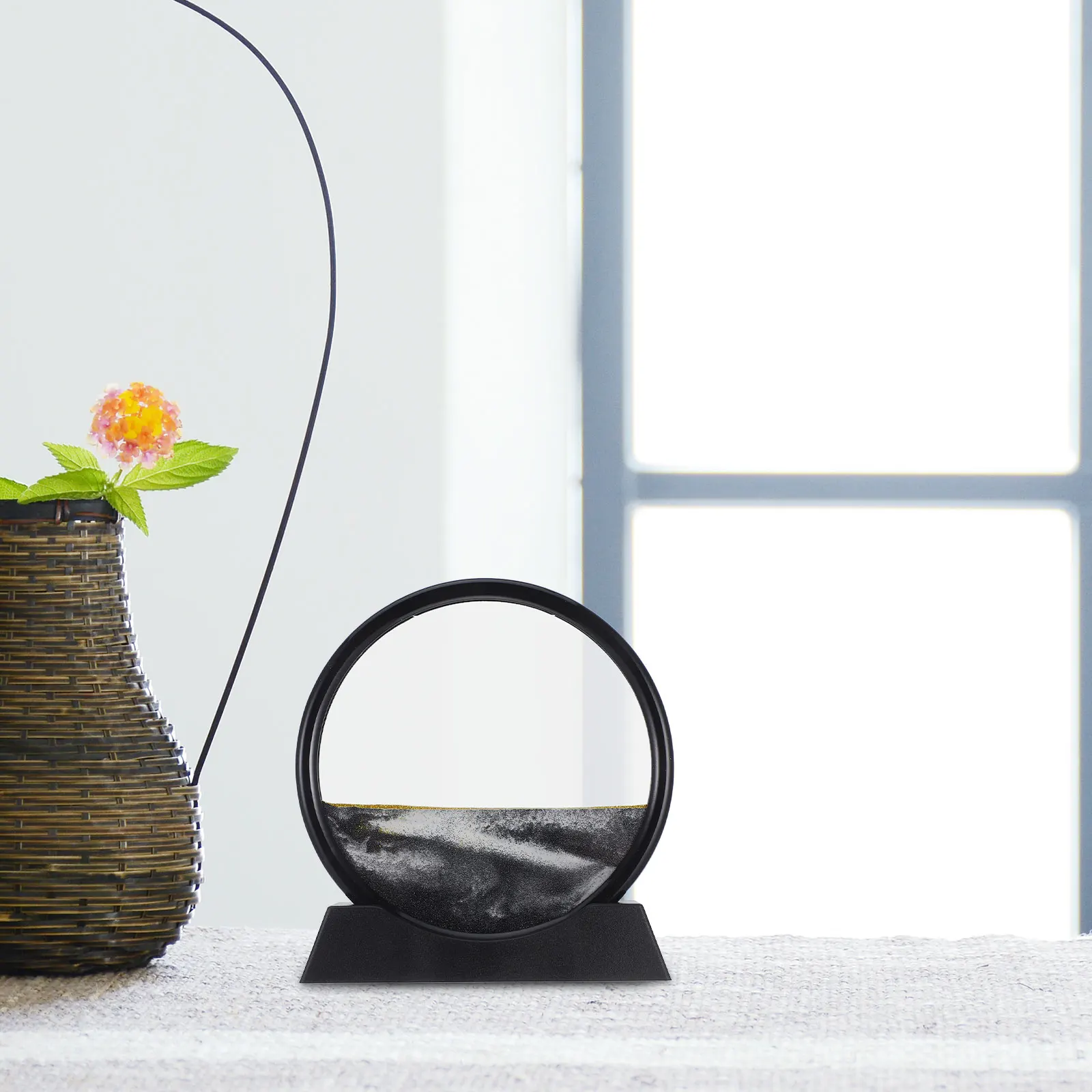 

3D движущийся песок, художественная живопись, зыбучий песок, пейзажный орнамент, струящийся песок, картина, динамический жидкий пейзаж для домашнего офиса, рабочего стола