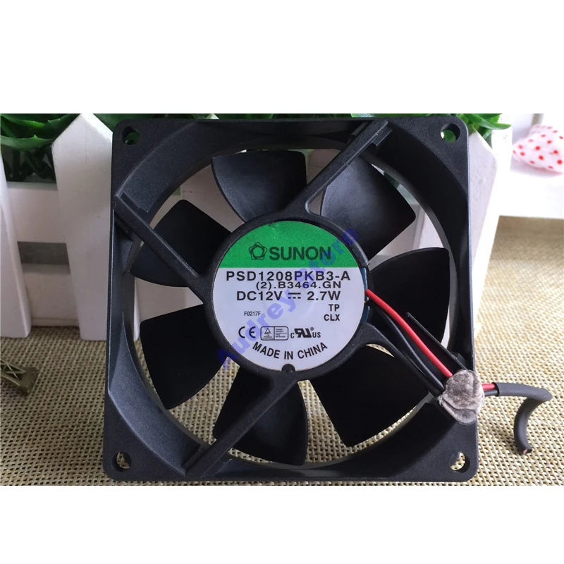 

PSD1208PKB3-A 8020 12V 2.7W 8cm 2-wire double ball bearing cooling fan air blower