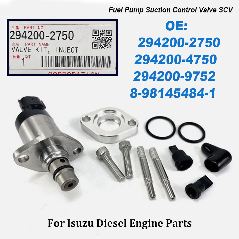 

NEW 294200-2750 294200-4750 Fuel Pressure Regulator Suction Control SCV Valve 294200-9752 8-98145484-1 For ISUZU Mazda Nissan