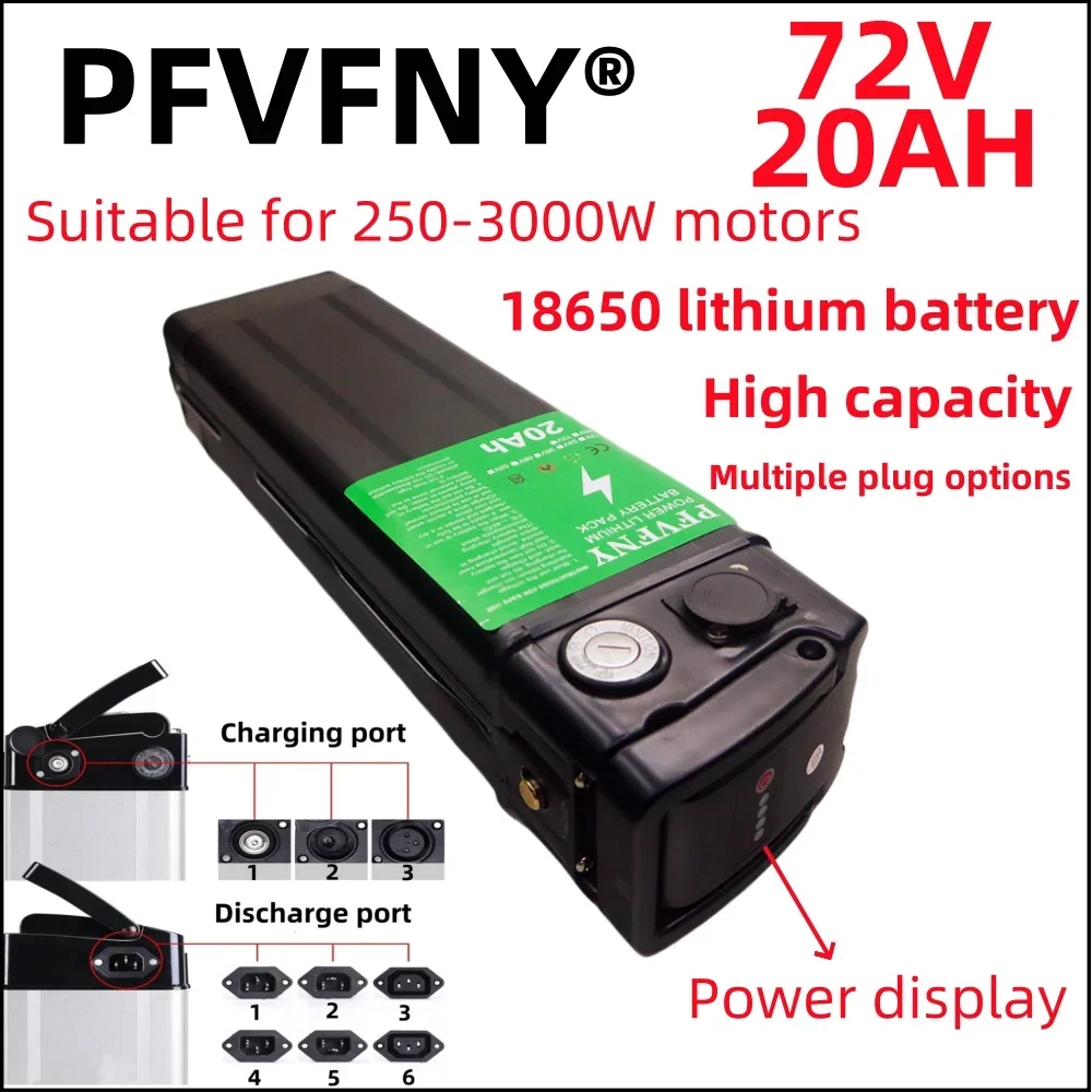 

Air fast transportation72V18650 high-capacity lithium battery 20ah40ah battery pack is suitable for Silver Fish 250-3000W motors