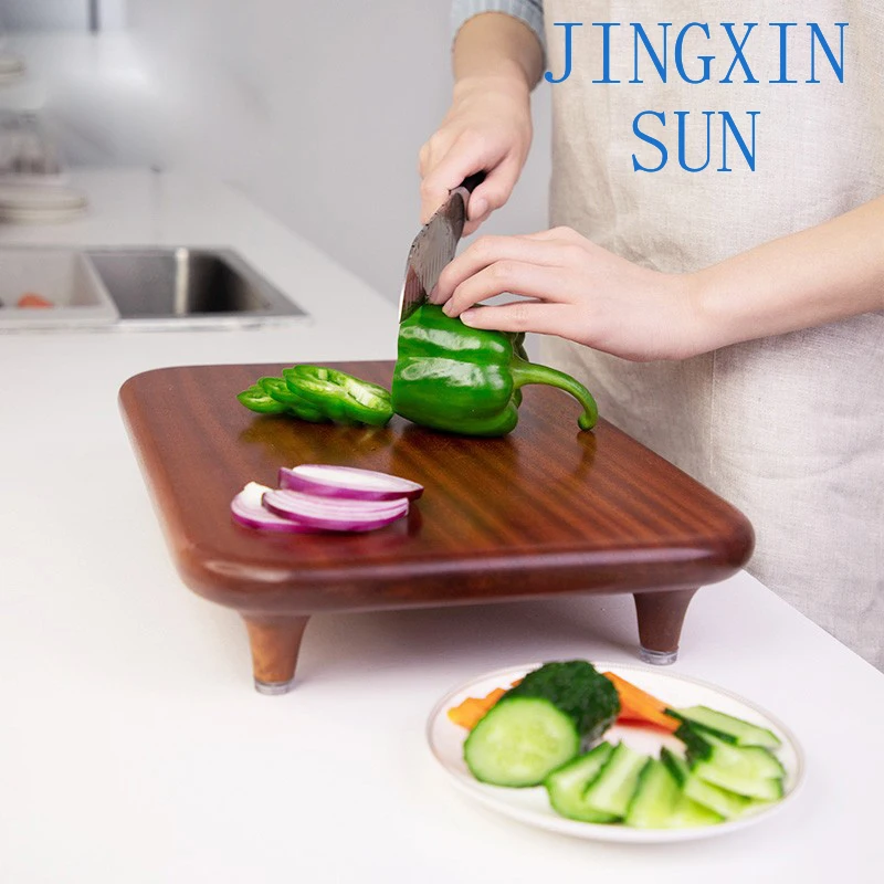 Ebony whole wood solid wood round cutting board antibacterial and mildew-proof household Chinese chopping board