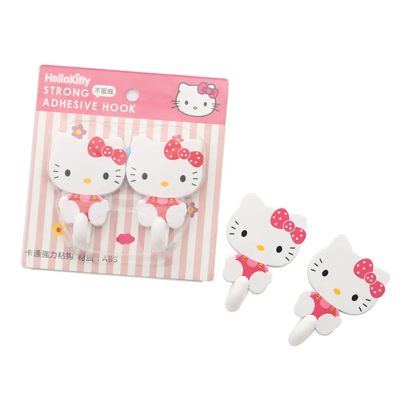 Bonito e criativo Kitty Door Wall Hooks, sem adesivo de perfuração, sucção forte, banheiro, cabide de cozinha