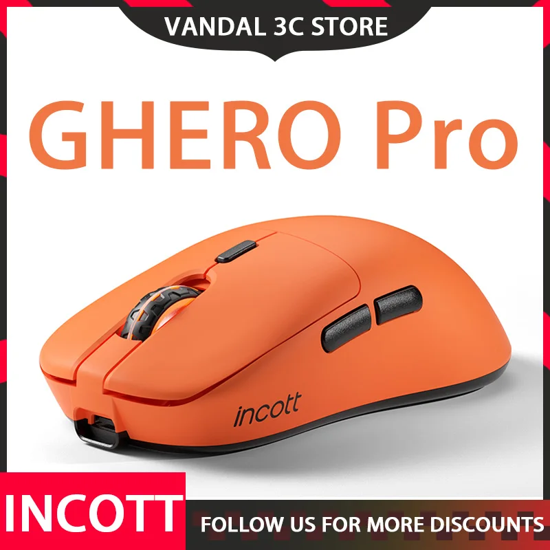 

Incott Ghero Pro Wireless Mouse Dual Mode Paw3395 8k Return Rate Rgb Pc Fps Gaming Mouse Office Gamer Customized Mouse