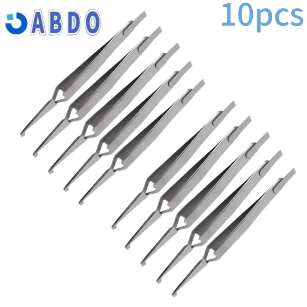 20pcs Dental Bracket Tweezers Holder Dentist Instrument Stainless Steel Serrated Orthodontic Tweezers Plier for Teeth Care Tools