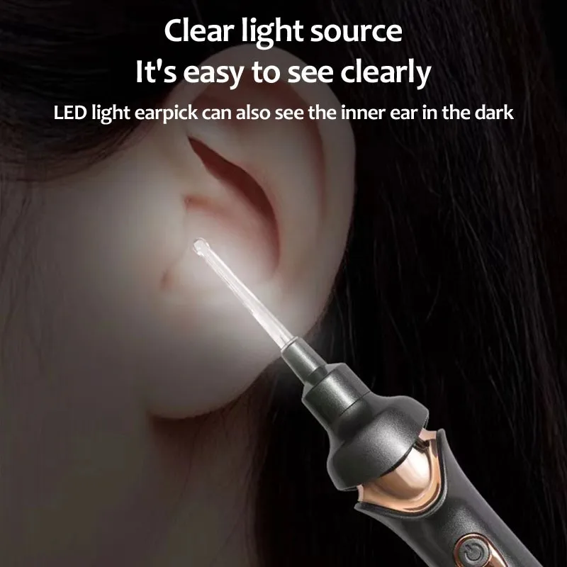 Cordless Electric Ear Pick Safe Vibration Painless Ear Cleaner Remover Spiral Ear Cleaning Device Dig Wax Personal Care Tools