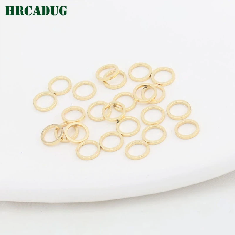 

4/5/6MM Closed Jump Rings 14K Gold/Silver Plated Brass Jewelry Loops Connection Rings For DIY Jewelry Making Supplies Findings