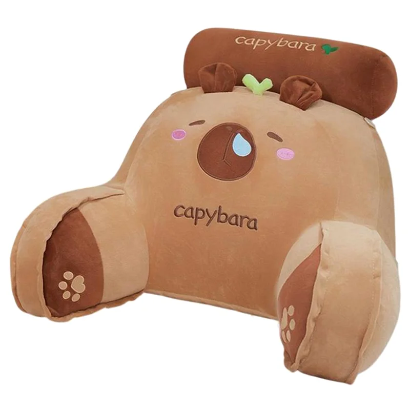 

Fresh Soft Animal Cartoon Bedside Capybara Pillow Backrest For Bedroom For Couch Bed Gift For Kids Room Sofa Cushion Triangle