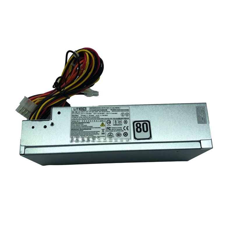 1 PCS Chassis Power Supply Silver Metal PS-5221-9 Compatible With PE-5221-08 06 Rated 220W Mini Multi-Functional Convenient